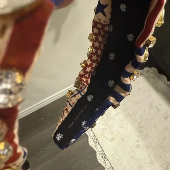 Lele Sadoughi Crystal Americana Knotted Headband - Picture 6 of 6